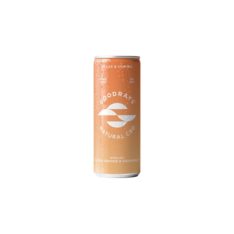 12 x Goodrays 30mg CBD Blood Orange & Grapefruit Seltzer 250ml