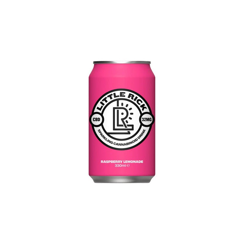 12 x Little Rick 32mg CBD Sparkling 330ml Raspberry Lemonade