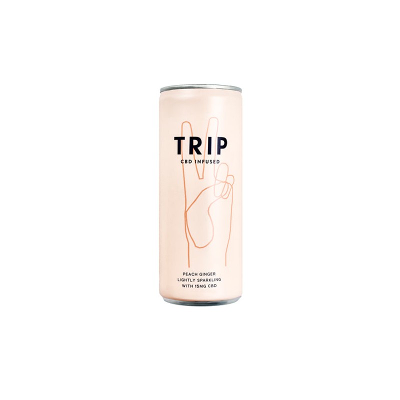 12 x TRIP 15mg CBD Infused Peach & Ginger Drink 250ml