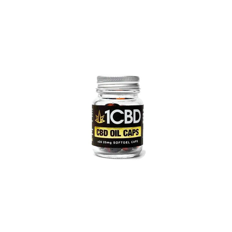 1CBD Soft Gel Capsules 25mg CBD 30 Capsules