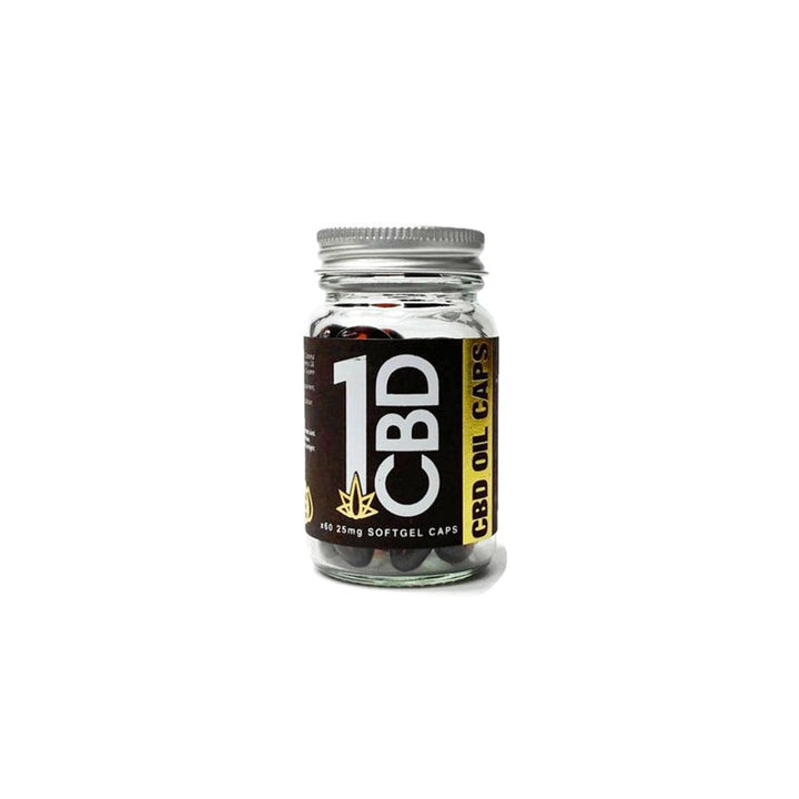 1CBD Soft Gel Capsules 25mg CBD 60 Capsules