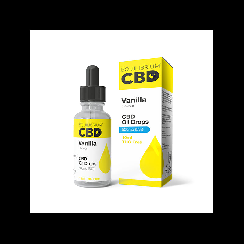 500mg Equilibrium CBD Oil 10ml - Vanilla Flavour (BUY 1 GET 1 FREE)