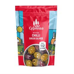 Chilli Pitted Olives Pouch 50g