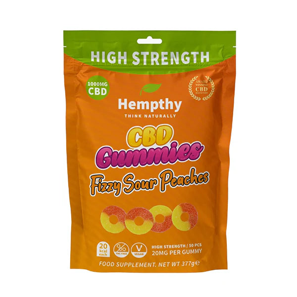 Hempthy CBD Gummies High Strength 1000mg 50pcs