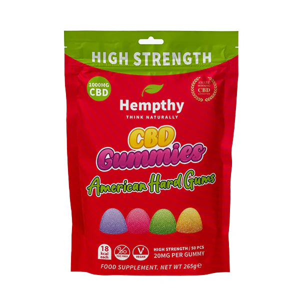 Hempthy CBD Gummies High Strength 1000mg 50pcs