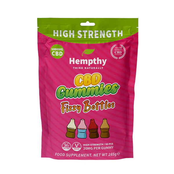 Hempthy CBD Gummies High Strength 1000mg 50pcs