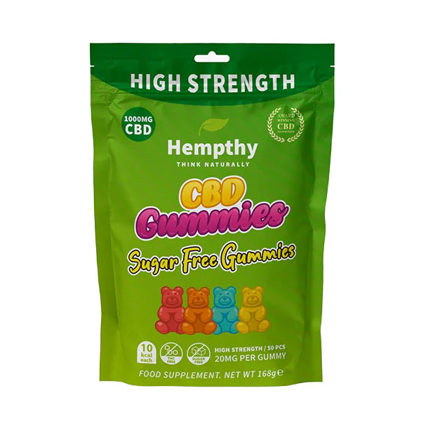 Hempthy CBD Gummies High Strength 1000mg 50pcs