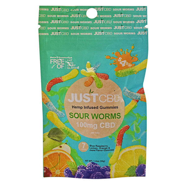 Just CBD Gummies Sour Worms