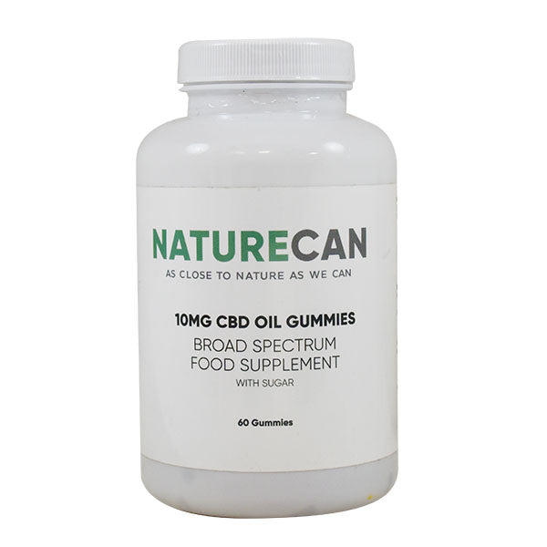 Naturecan Broad Spectrum 10mg CBD Oil Gummy Bears With Sugar