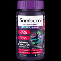 Sambucol Black Elderberry Extra Defence Menthol Gummies