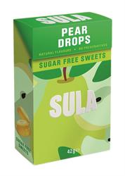 Sula Pear Drops Sweets Sugar Free 42g