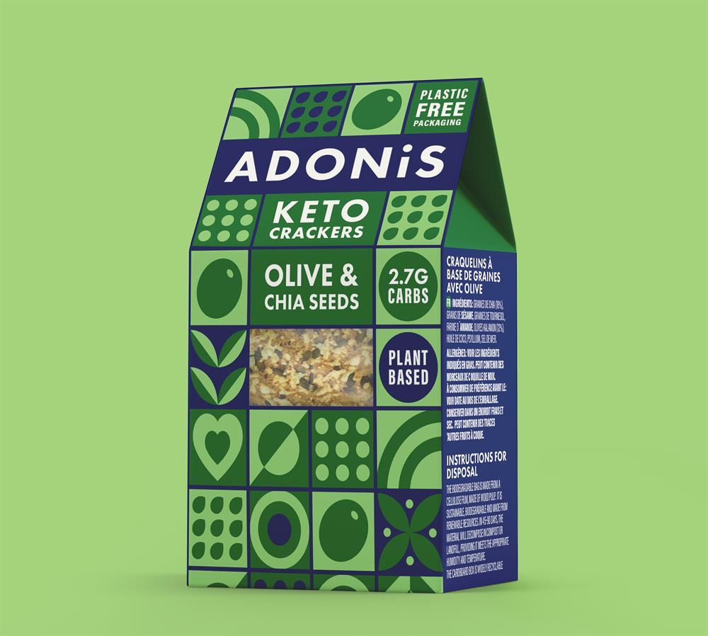 Keto Olive & Chia Seeds Crackers 60g