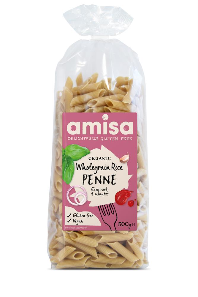 Organic & Gluten Free Wholegrain Rice Penne 500g