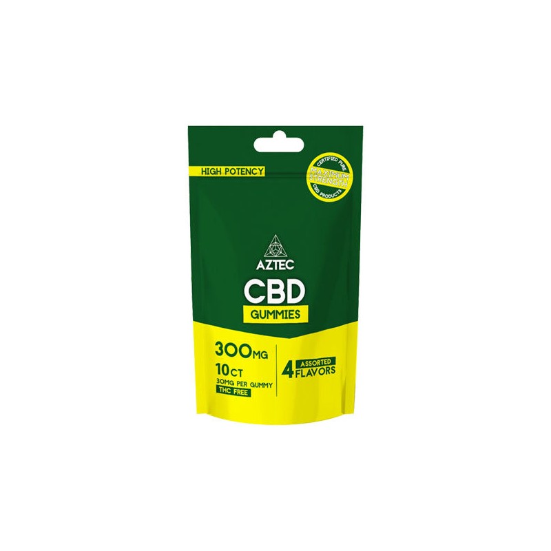 Aztec CBD Broad Spectrum 300mg CBD Gummies - 10 Pieces