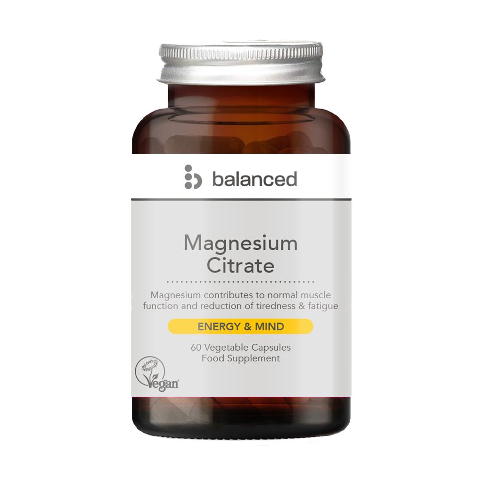 Magnesium Citrate 60 Veggie Caps - Reusable Bottle