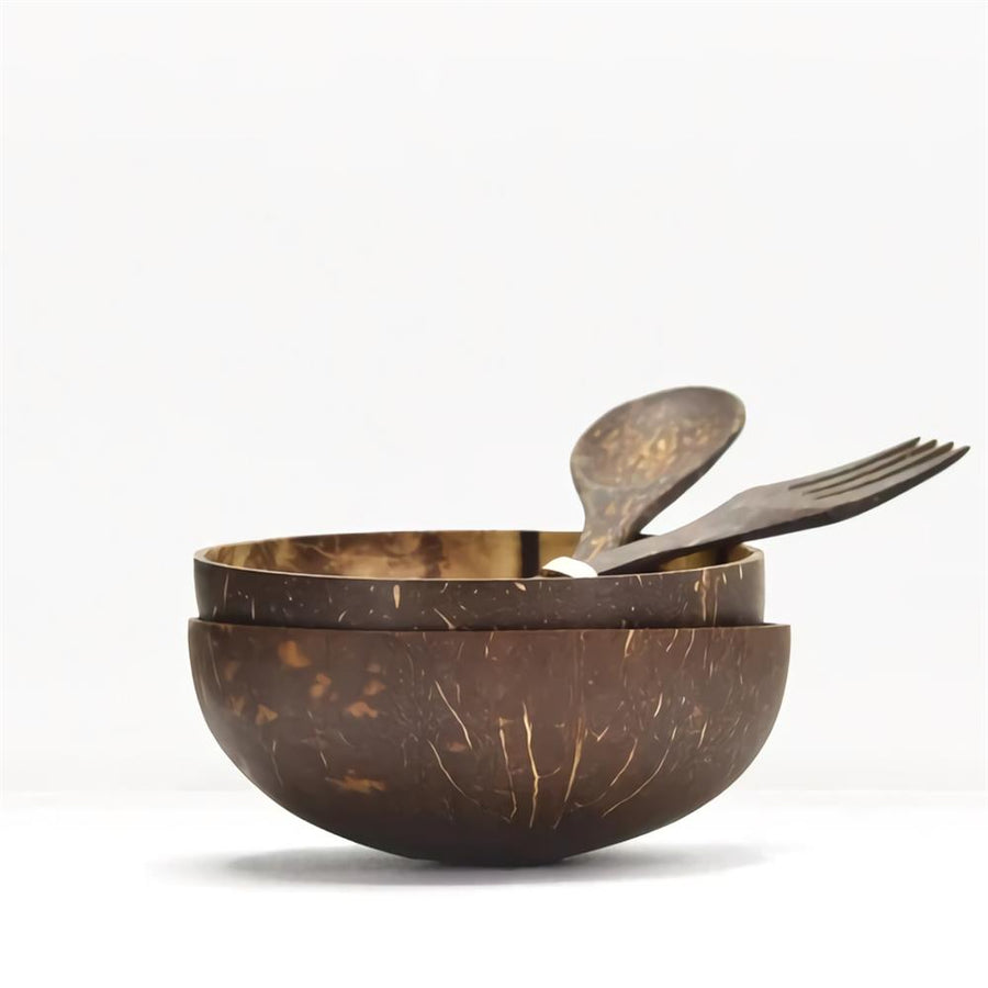 Bambaw | Set 2 coconut bowls with spoon and fork