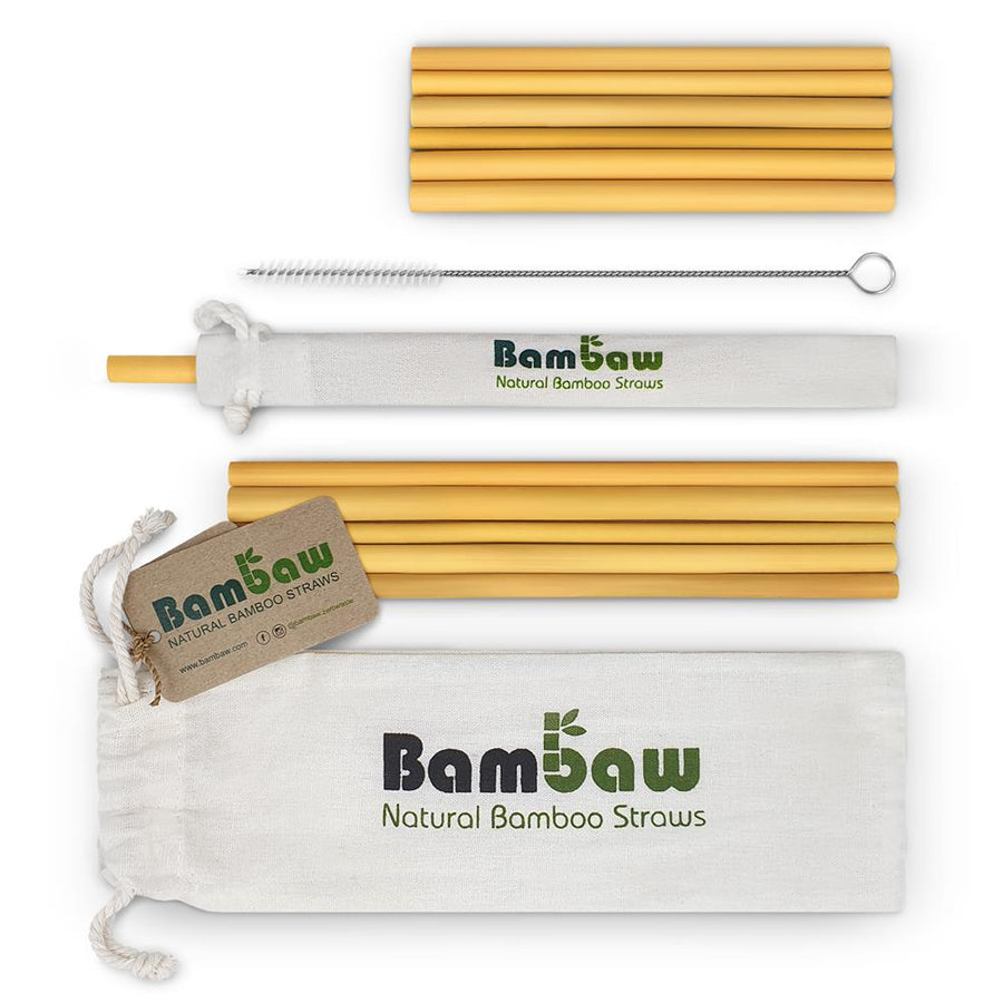 Bambaw | Bamboo straws 14 & 22 cm (12 pack)