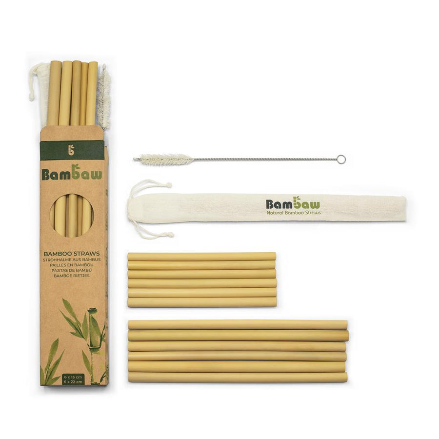 Bambaw | Box | Bamboo straws 15 & 22 cm (12 units)