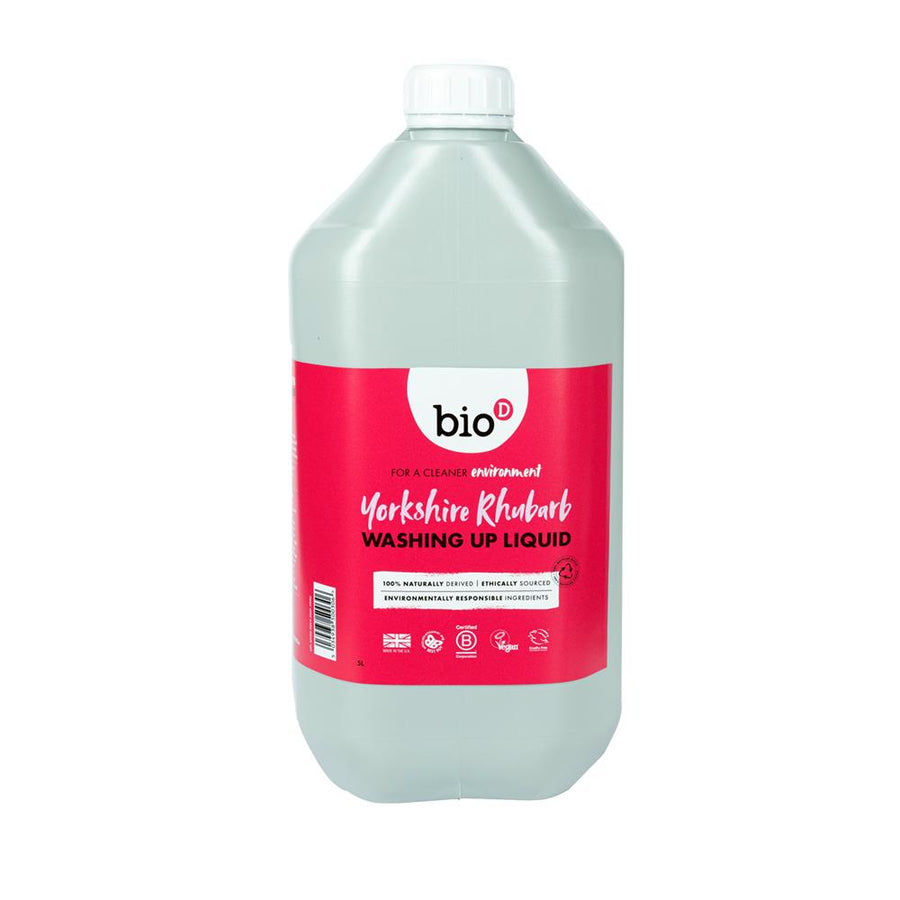 Bio-D Yorkshire Rhubarb Washing Up Liquid 5L