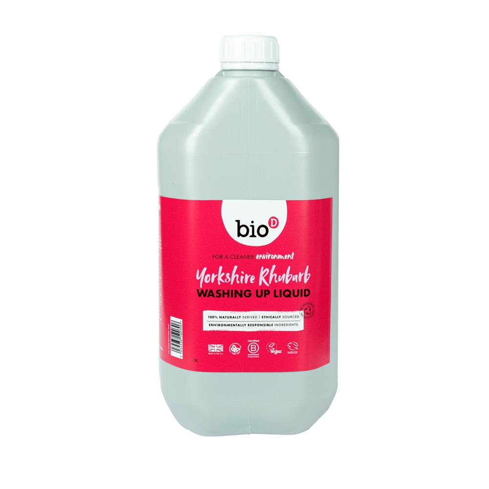 Bio-D Yorkshire Rhubarb Washing Up Liquid 5L