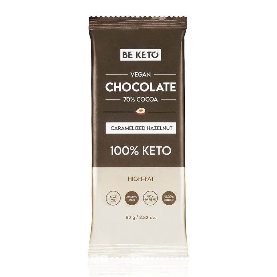 BeKeto - Vegan Keto Chocolate + MCT Caramelized Hazelnut 80g