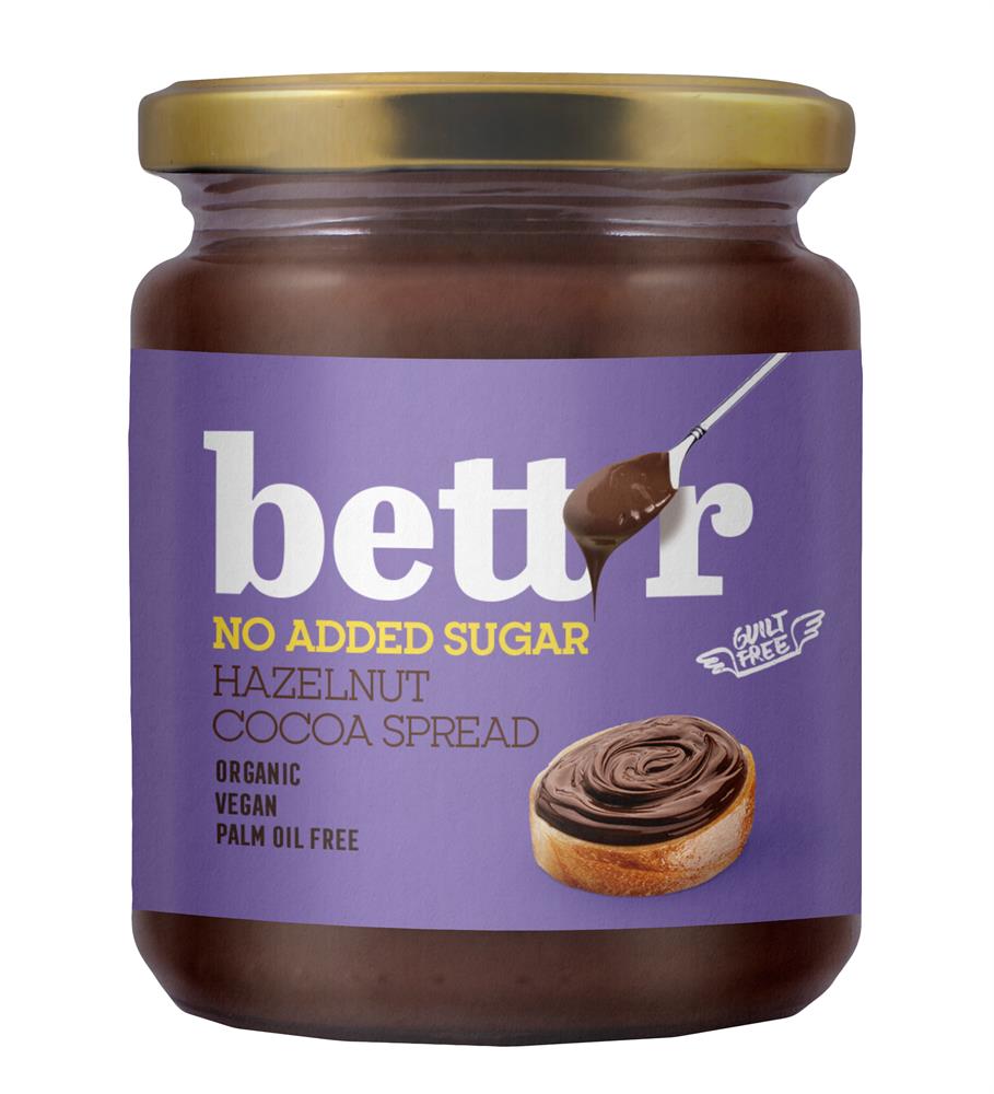 Hazelnut Cocoa Spread with NO Added Sugar Bio Bettr 250g