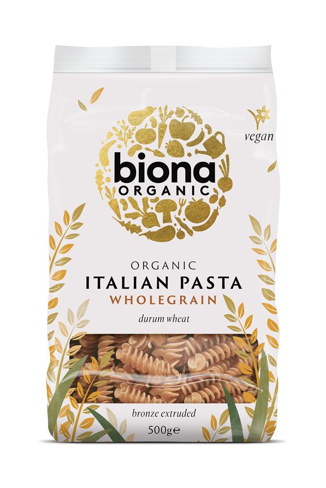 Organic Wholewheat Fusilli Pasta 500g