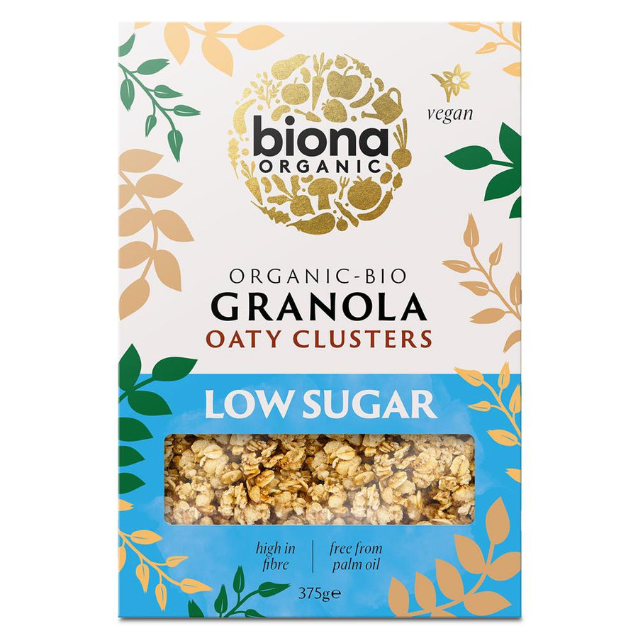 Biona Organic Granola Oaty Clusters Low Sugar 375g