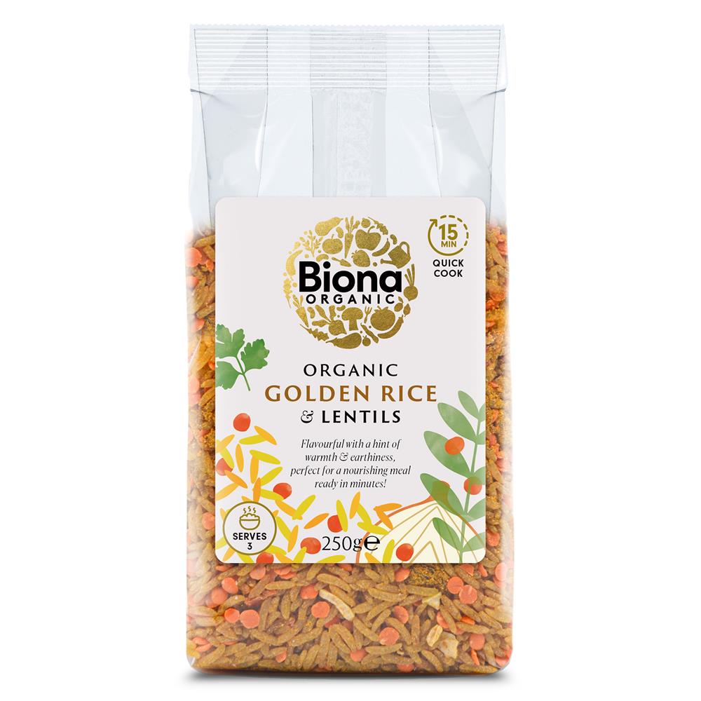 Biona Organic Golden Rice & Lentils 250g