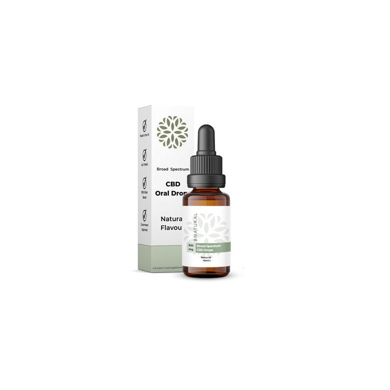 Bnatural 300mg Broad Spectrum CBD Natural Oral Drops - 10ml