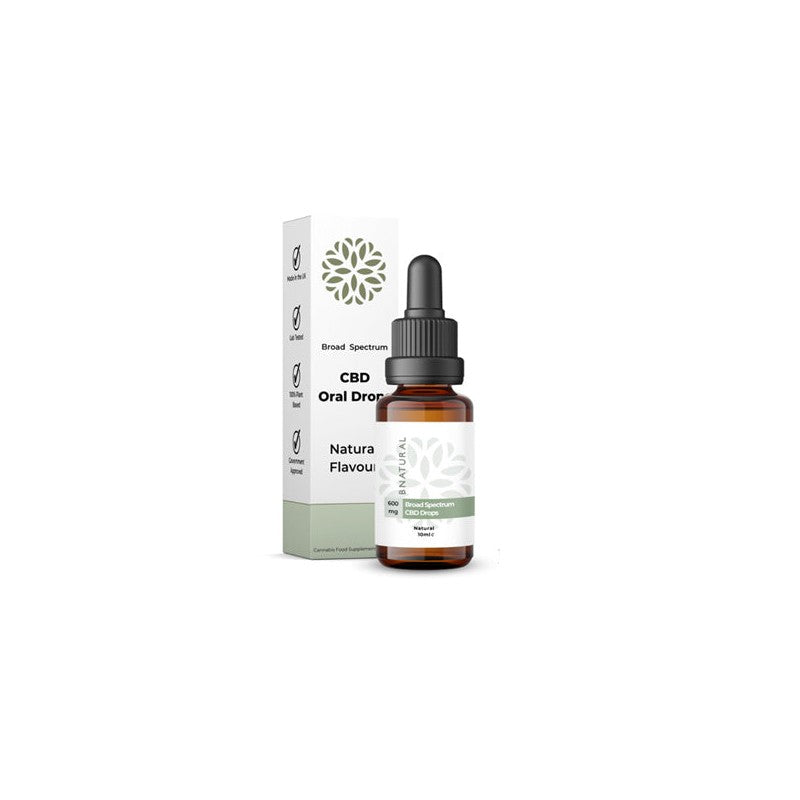 Bnatural 600mg Broad Spectrum CBD Natural Oral Drops - 10ml