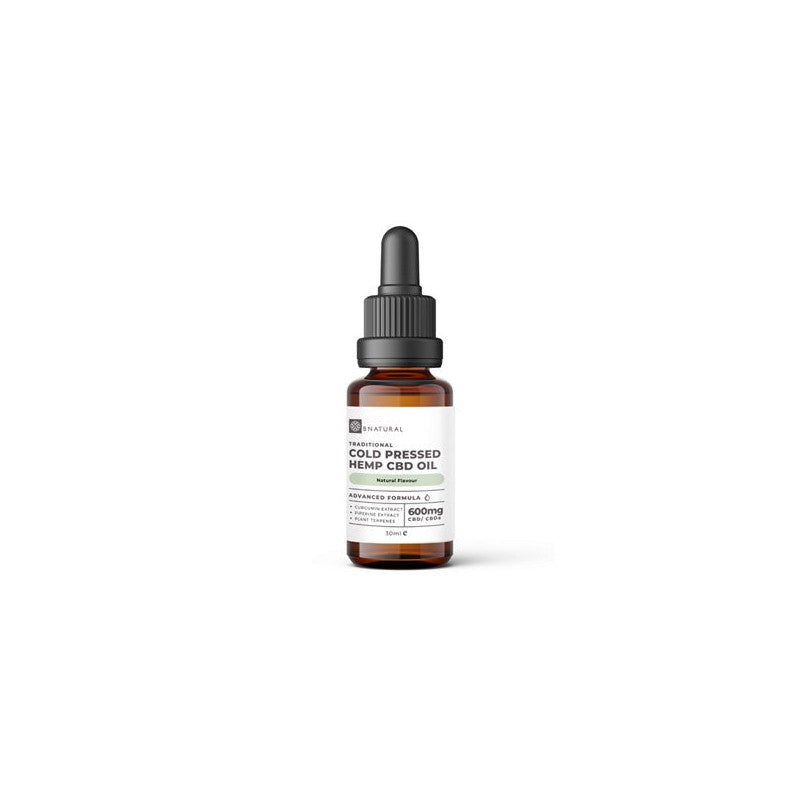 Bnatural Raw Cold Pressed 600mg CBD Hemp Oil - Natural