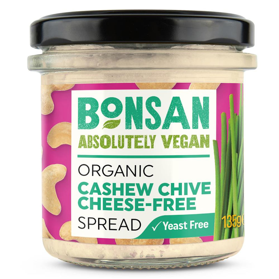 Bonsan Cashew Chive Cheese-Free Spread Organic Vegan 135g