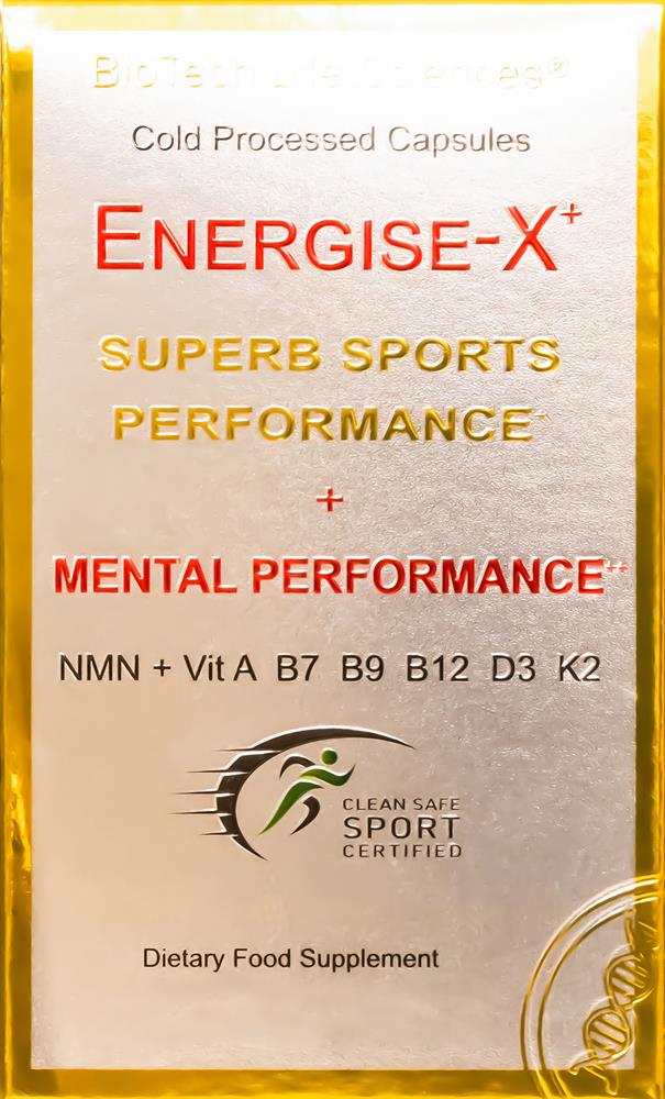 Energise-X NMN NAD+ CoQ10 powder Vit A D3 E K2 B 25 servings