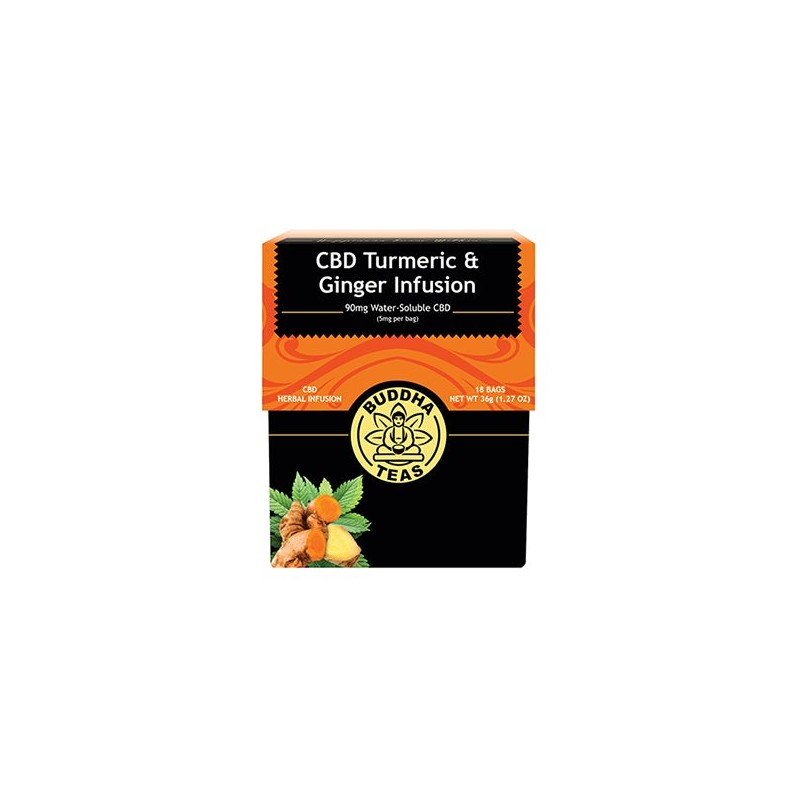 Buddha Teas 5mg CBD Tea Bags - Turmeric & Ginger Infusion