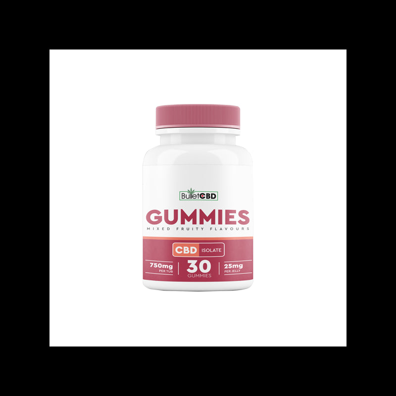 Bullet CBD 750mg CBD Isolate Gummies - 30 Pieces