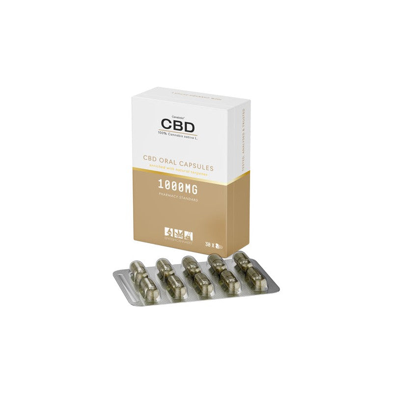 CBD by British Cannabis 1000mg CBD 100% Cannabis Oral Capsules - 30 Caps