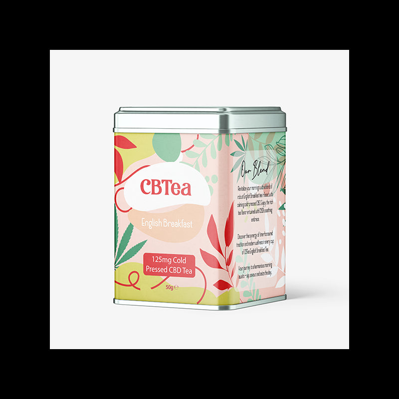 CBTea 125mg Cold Pressed Full Spectrum CBD English Breakfast 50g