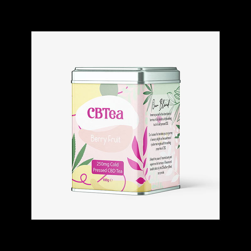 CBTea 250mg Cold Pressed Full Spectrum CBD Berry Fruit - 100g