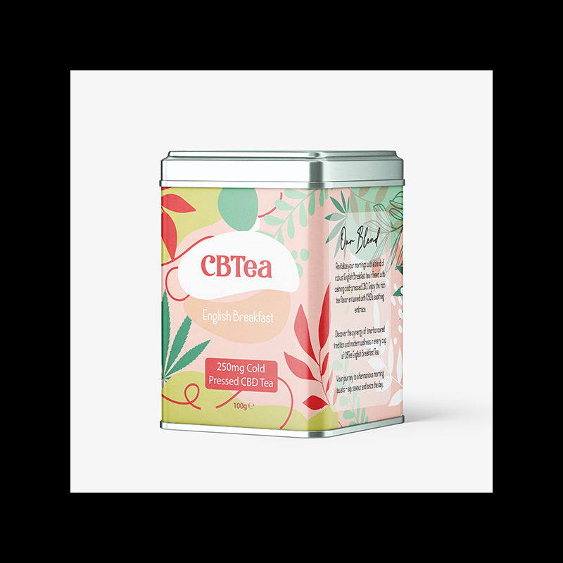 CBTea 250mg Cold Pressed Full Spectrum CBD English Breakfast Tea - 100g