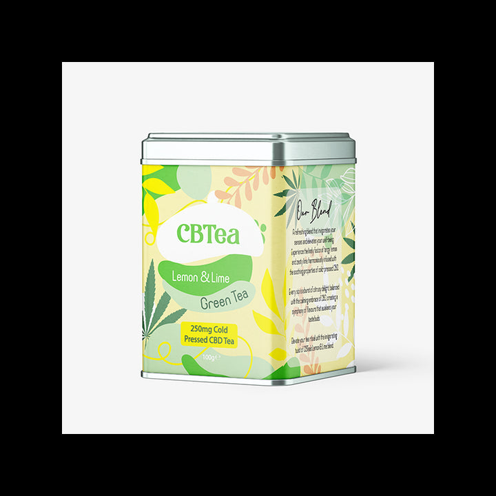 CBTea 250mg Cold Pressed Full Spectrum CBD Lemon & Lime Green Tea - 100g