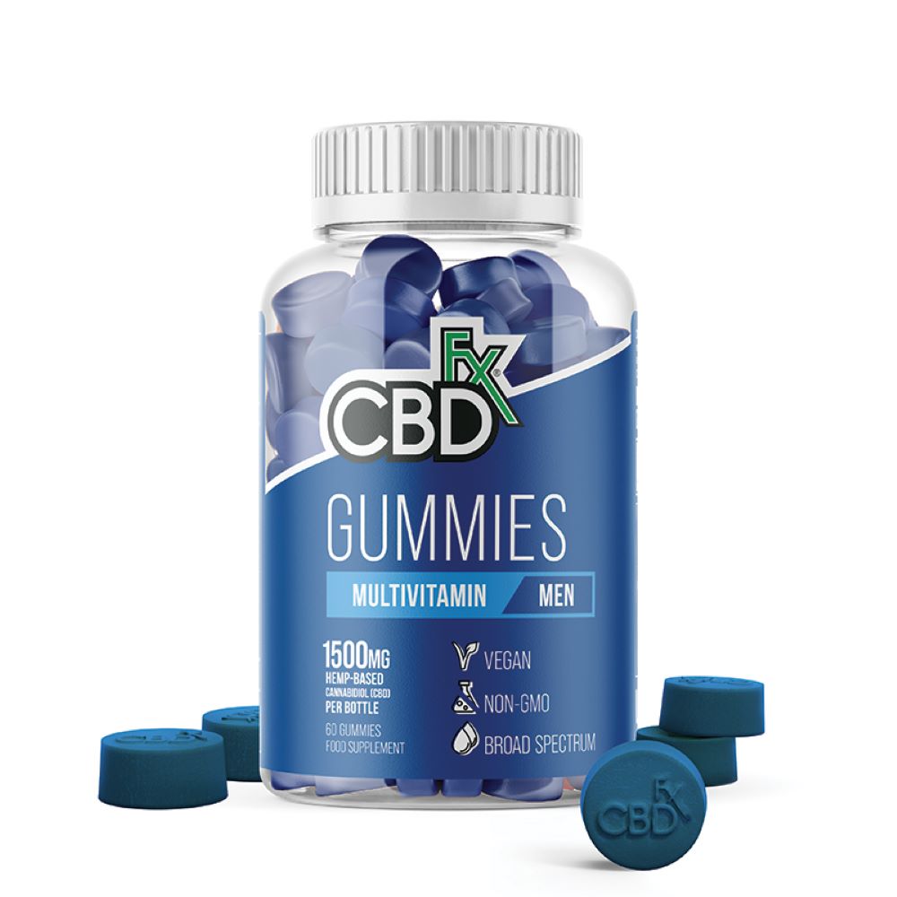 CBDfx Men's Multi-Vit Gummies (60ct / 1500mg CBD Per Bottle)