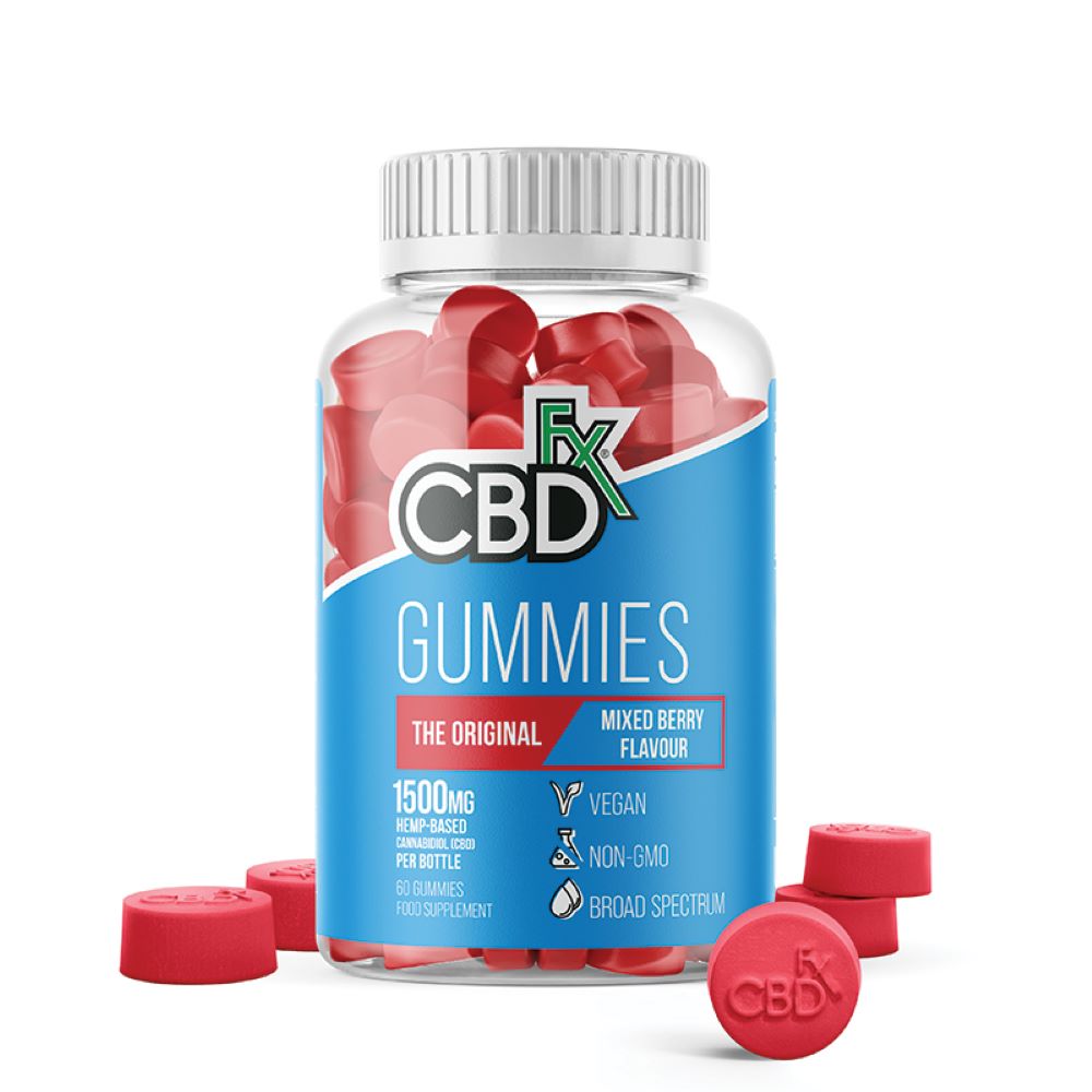 CBDfx Mixed Berry Gummies (60ct / 1500mg CBD Per Bottle)