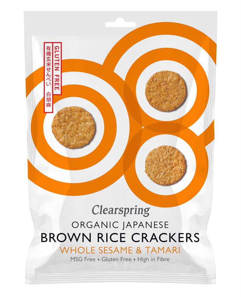 Organic Rice Crackers - Whole Sesame 40g