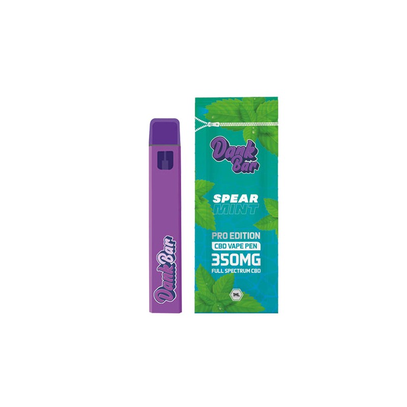 Dank Bar Pro Edition 350mg Full Spectrum CBD Vape Disposable by Purple Dank - 12 flavours