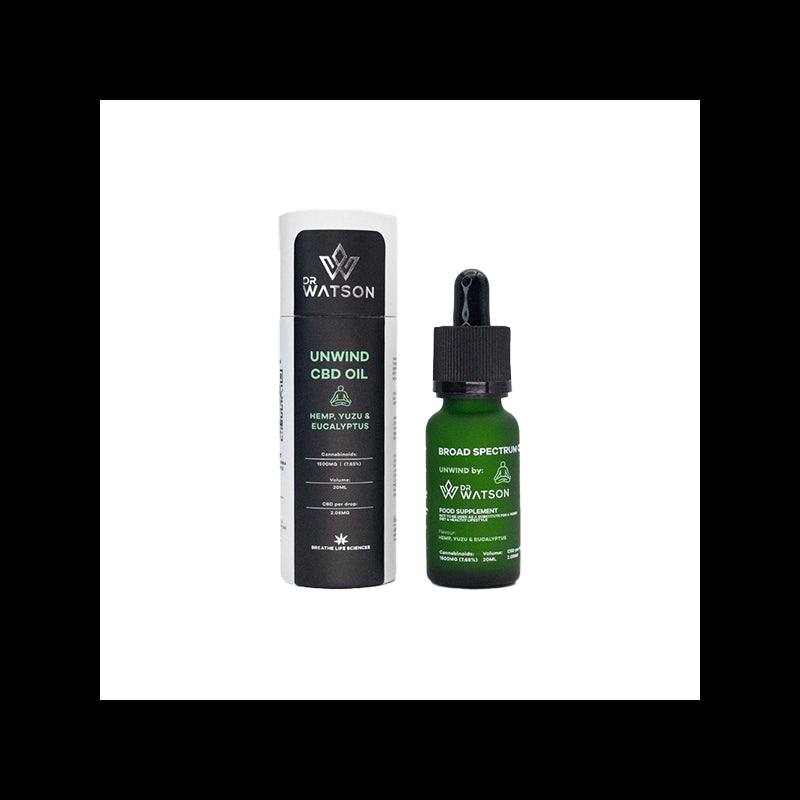 Dr Watson 1500mg Broad-Spectrum Unwind CBD Oil 20ml