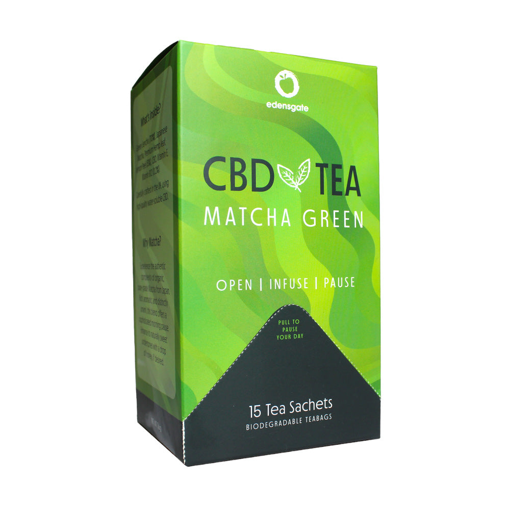 CBD Tea With Adaptogens - Matcha Green - 15 Tea Bags