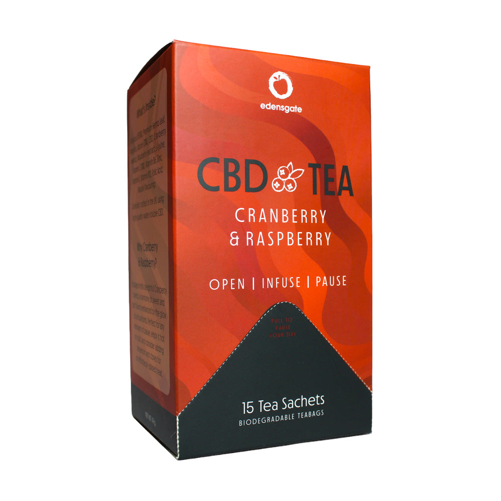 CBD Tea With Adaptogens - Cranberry & Raspberry - 15 Tea Bags