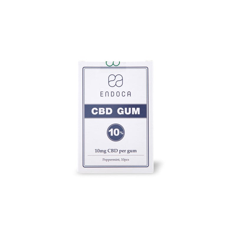 Endoca 100mg CBD Peppermint Chewing Gum - 10 Pcs