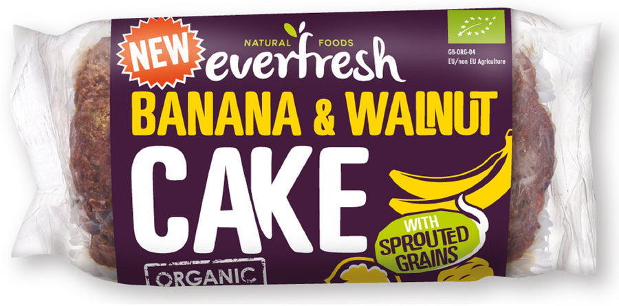 Organic Sprouted Banana & Walnut Cake 350g